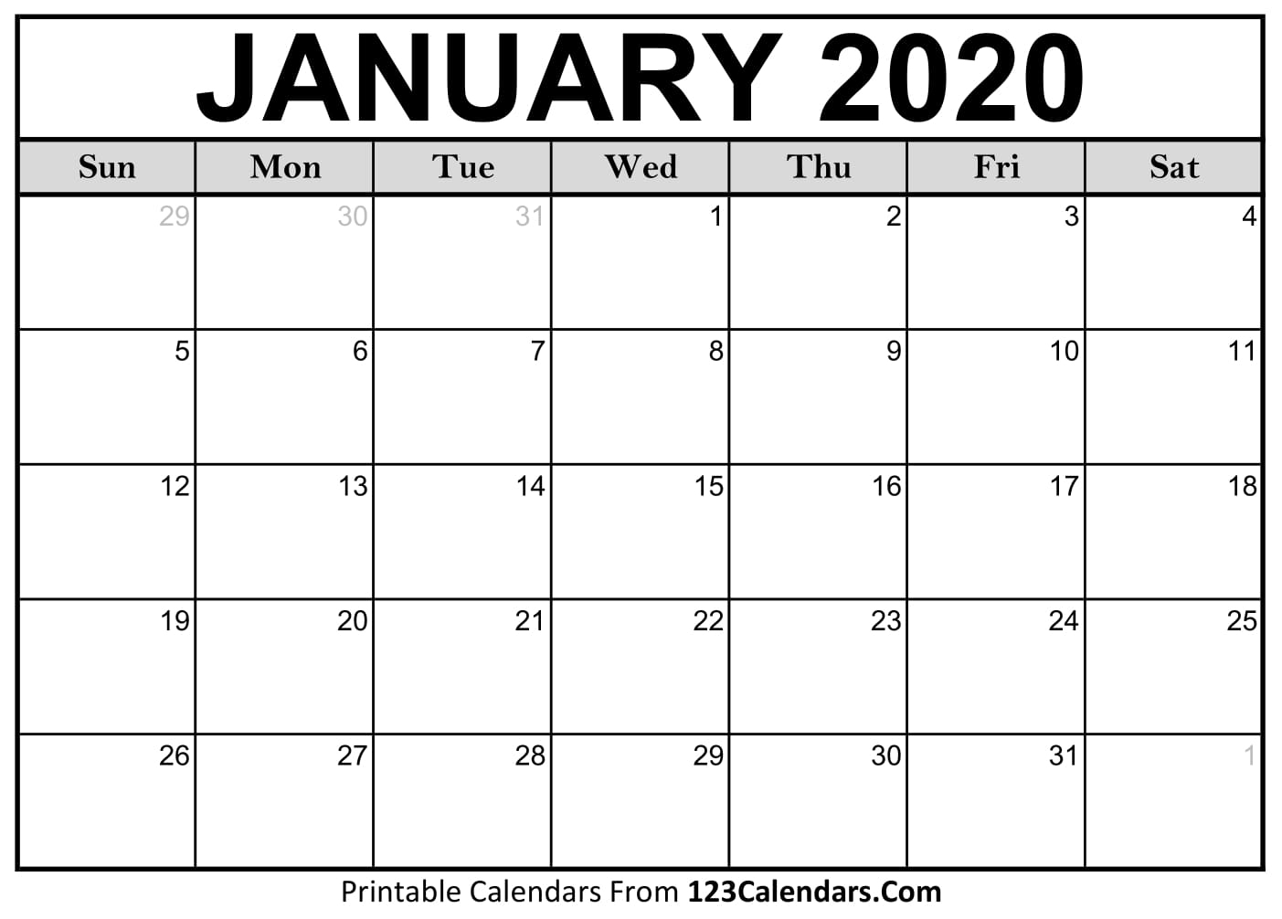 Printable Fill In Calendar For 2020  Calendar Inspiration with Fill In Calendar