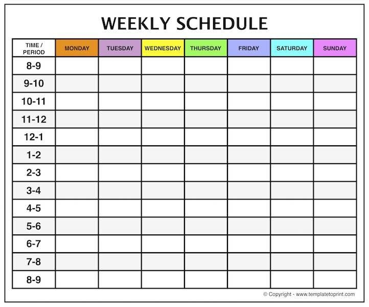Printable Monthly Calendar With Time Slots Photo with Daily Calendar With Time Slots Template