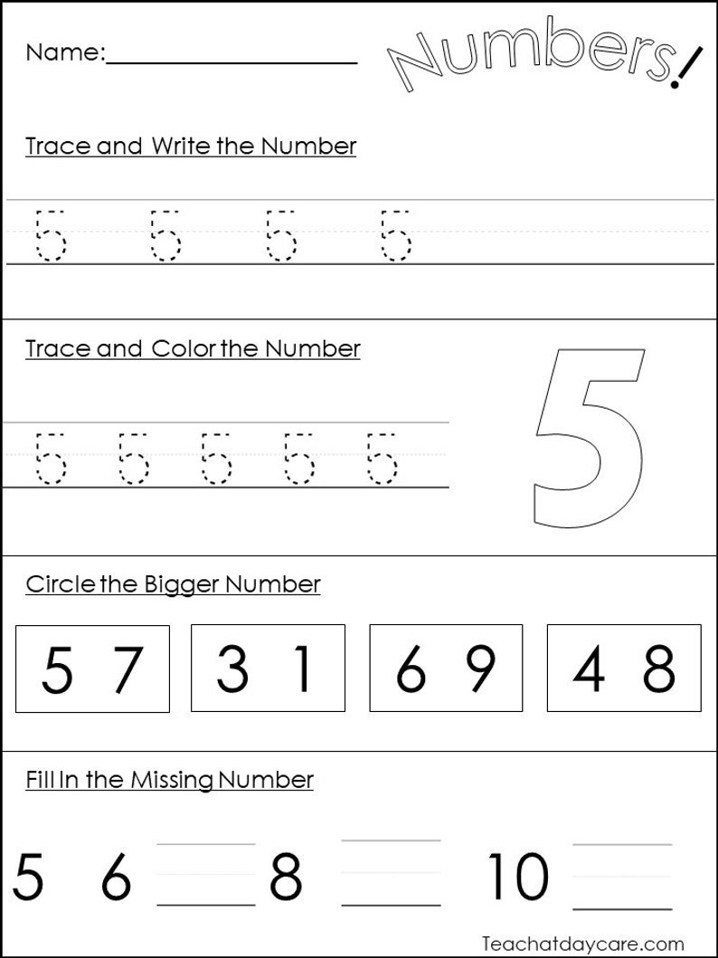 Printable Preschool Numbers 1 31  Calendar Inspiration Design for Printable Numbers 1-31