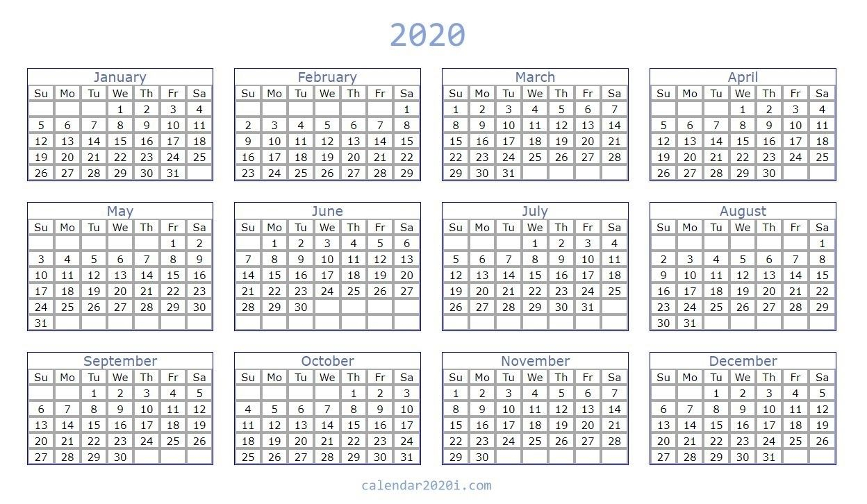 Remarkable 2020 Blank Printable Monthly Template In 2020 regarding Remarkable Calendar Template