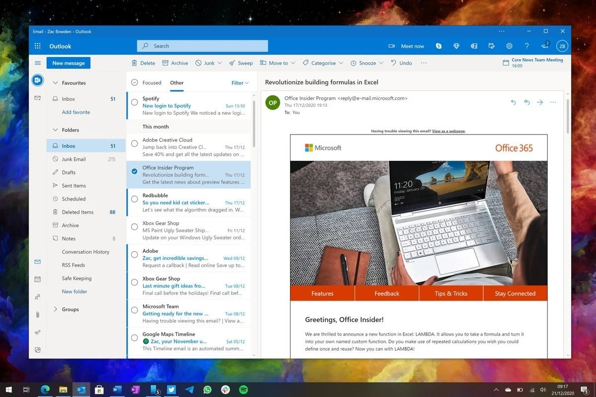 Report: Microsoft To Replace Outlook Desktop App With A for Outlook Desktop Calendar