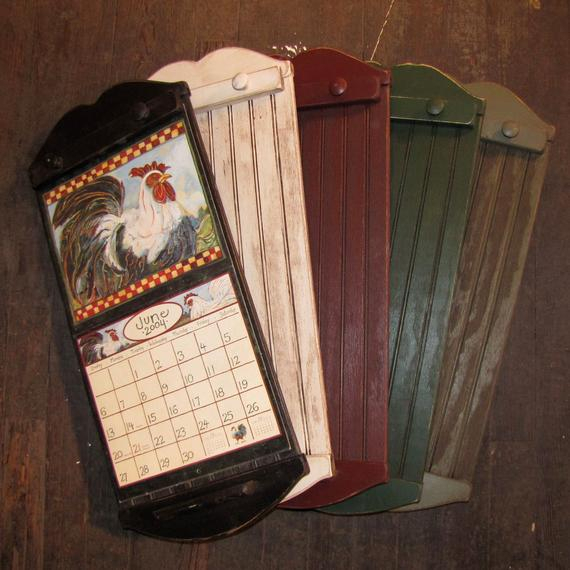 Rustic Style Calendar Holder Color Choice with Wall Calendar Frames