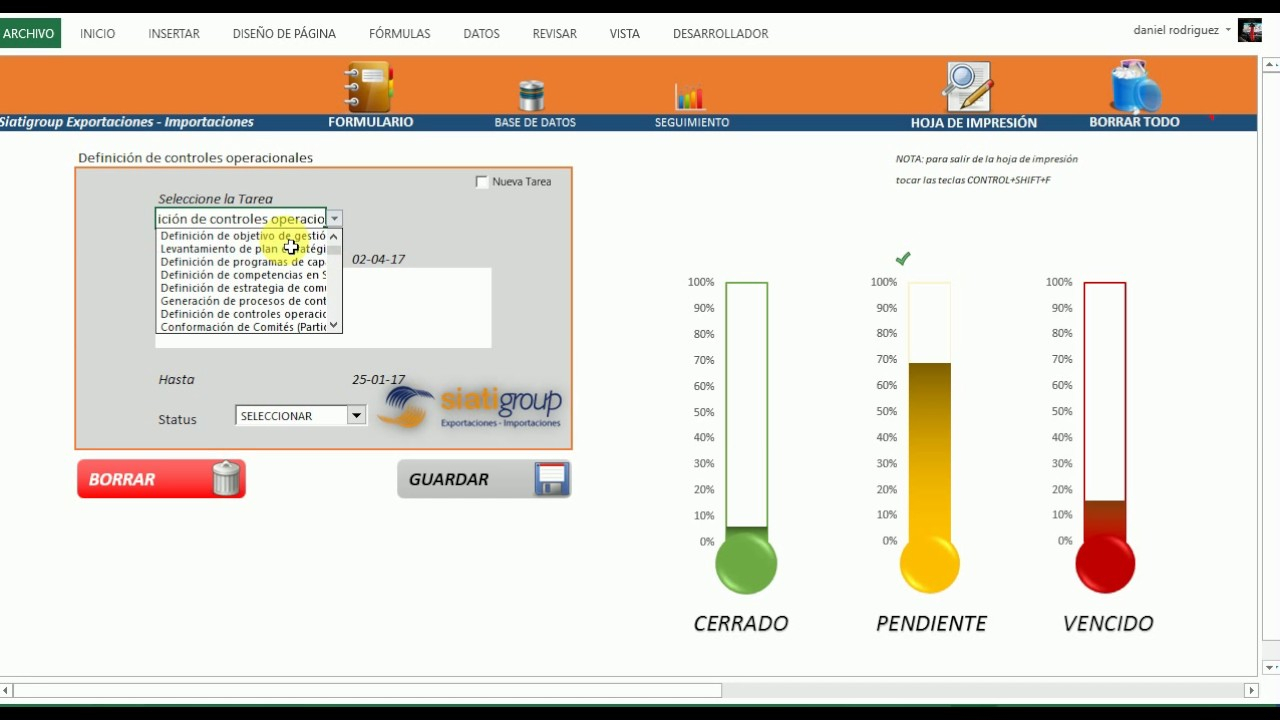 Sistema De Seguimiento De Tareas O Acciones En Excel 1.0 throughout Excel Seguimiento De Proyecto En Calendario