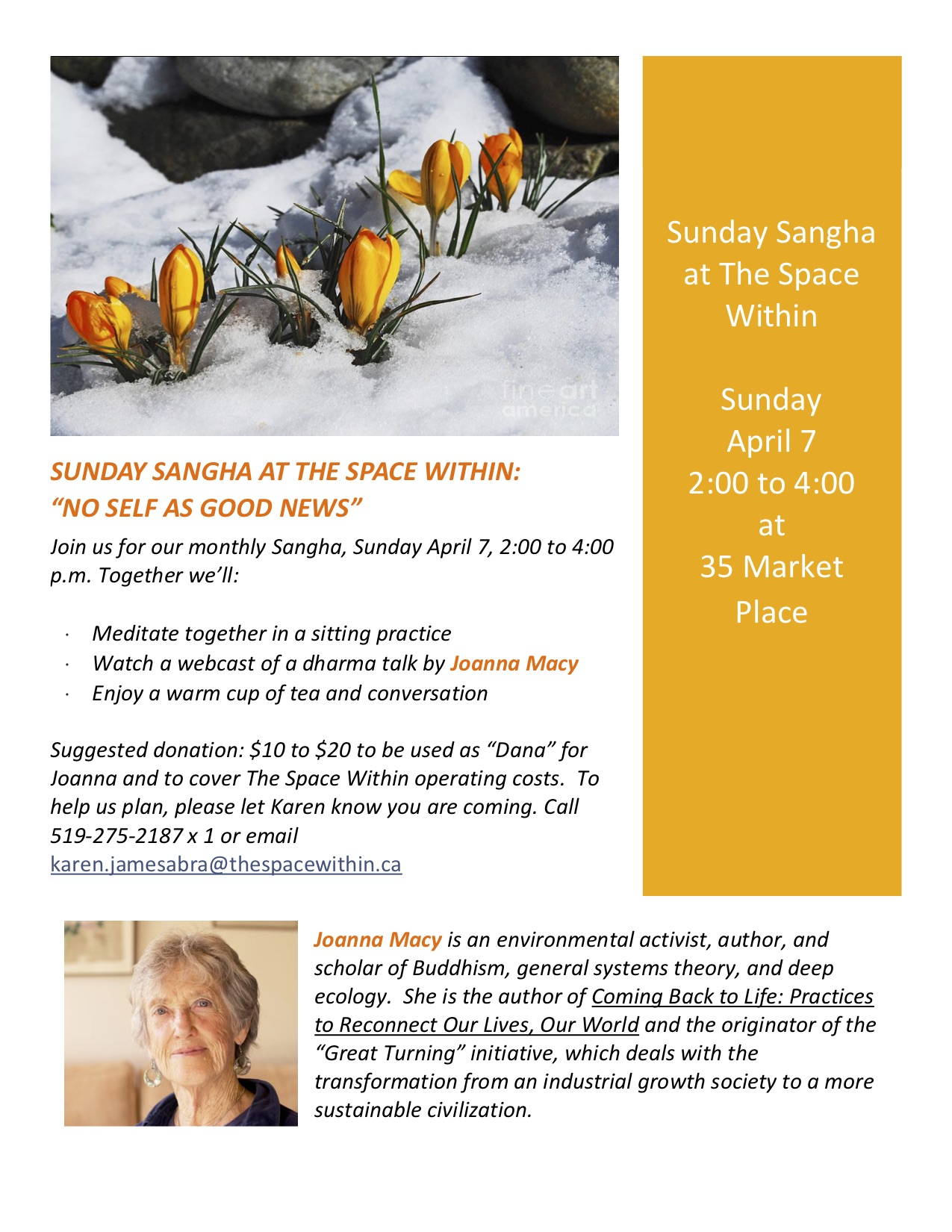 Sunday Sangha, April 7Th | The Space Within inside Calender Of 1993 Sunday Which Festival