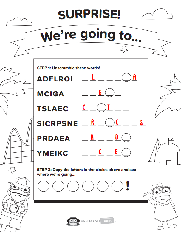 &quot;Surprise! We&#039;Re Going To Disney World!&quot; Printables From intended for Disney World Word Search