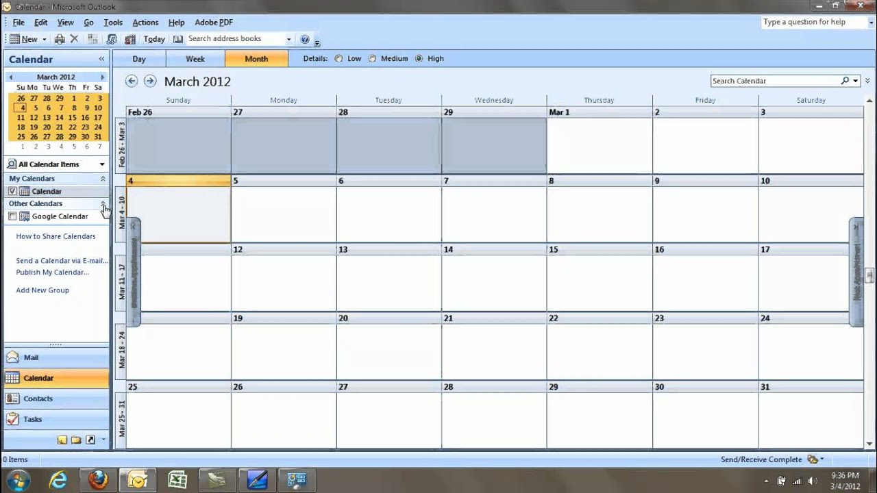 Syncing A Google Calendar With Microsoft Outlook  Youtube inside Outlook Desktop Calendar