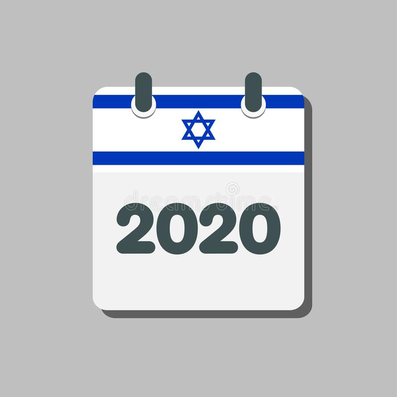 Vector Icon Calendar Year 2020, Year In Israel Stock intended for Year Calendar Icon