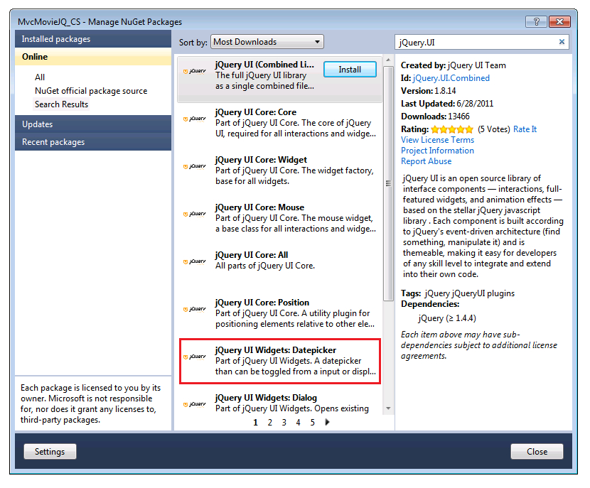 Verwenden Des Html5 Und Jquery Ui Datepickerpopup Kalenders Mit Asp Mvcpart 4 | Microsoft Docs for Net Mvc Calendar