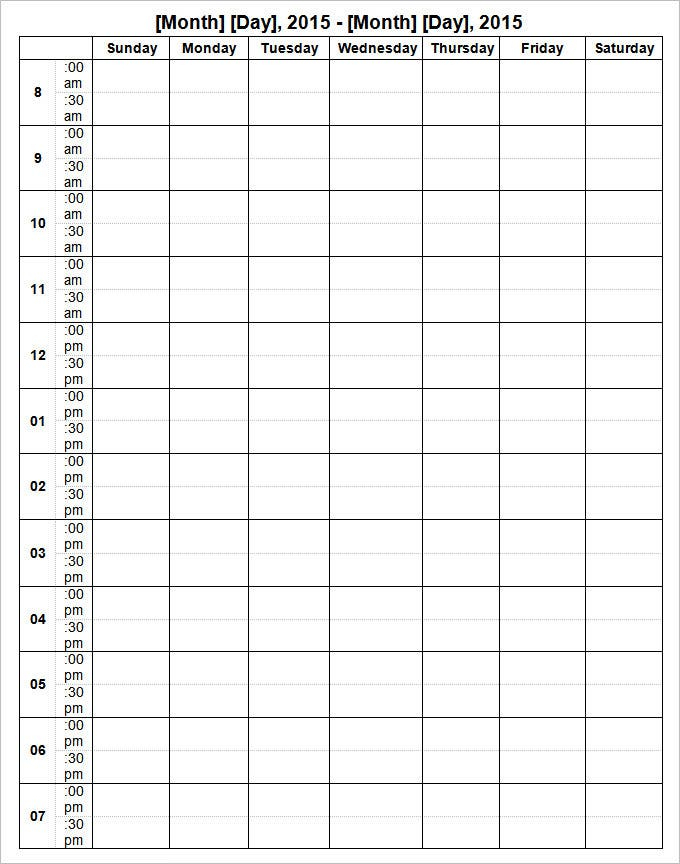 Week Calendar Template  12+ Free Word Documents Download in 12 Week Planner Template