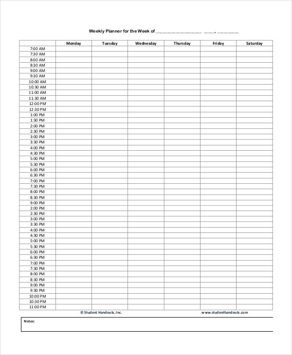Weekly Planner Template  12+ Free Pdf, Word Documents in 12 Week Planner Template