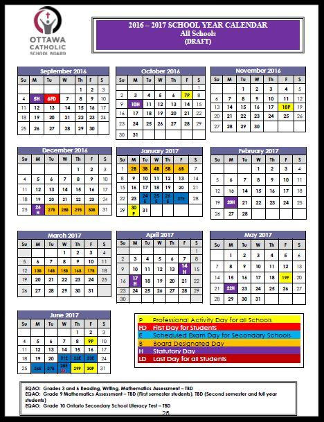 Whispersintheloggia: School Calendar 201617 Update with regard to Ocsb School Year Calendar