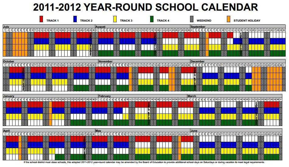 Year Round Schools  How Do They Work? | Year Round School regarding Ecsd Year Round Calendar