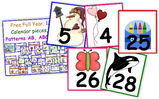 13 Printable Calendar Numbers {Free Download Sets regarding Printable Calendar Numbers For Preschool