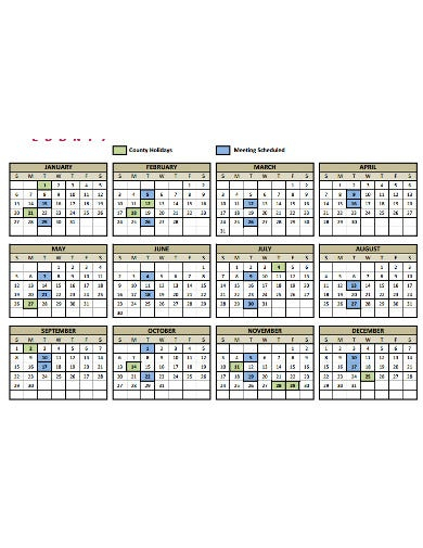 17+ Meeting Calendar Templates In Pdf | Free &amp; Premium for Quarterly Calendar Uci