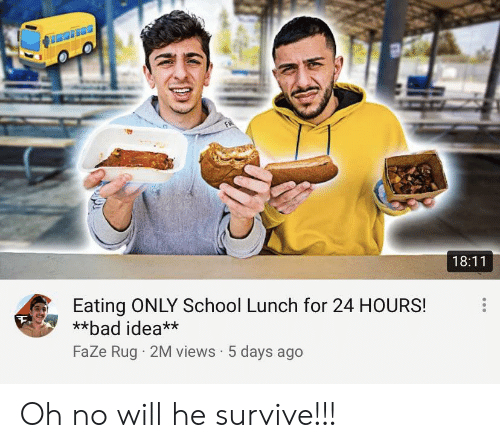 1811 Eating Only School Lunch For 24 Hours! *Bad Idea pertaining to He Beriault School Hours