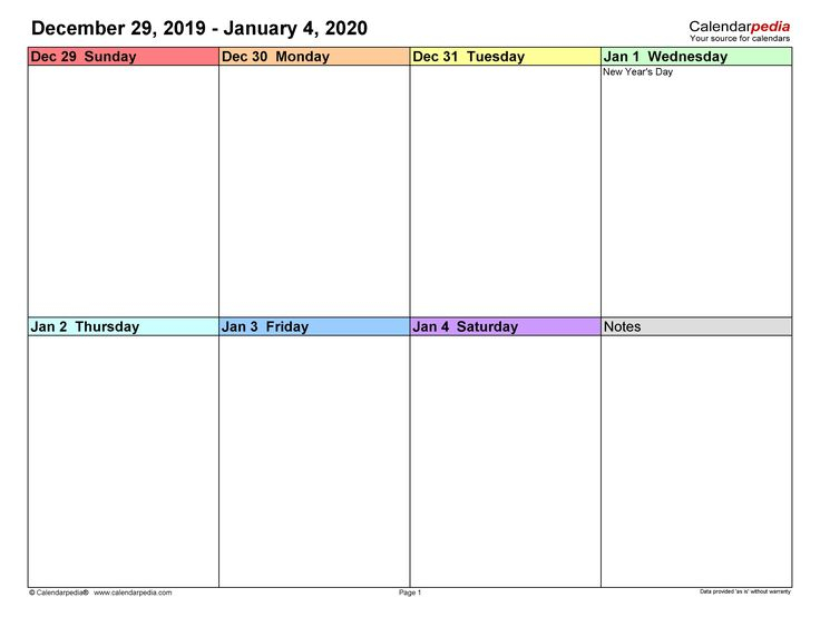 2 Week Calendar Template Free | Weekly Calendar Template intended for Blank Two Week Calendar