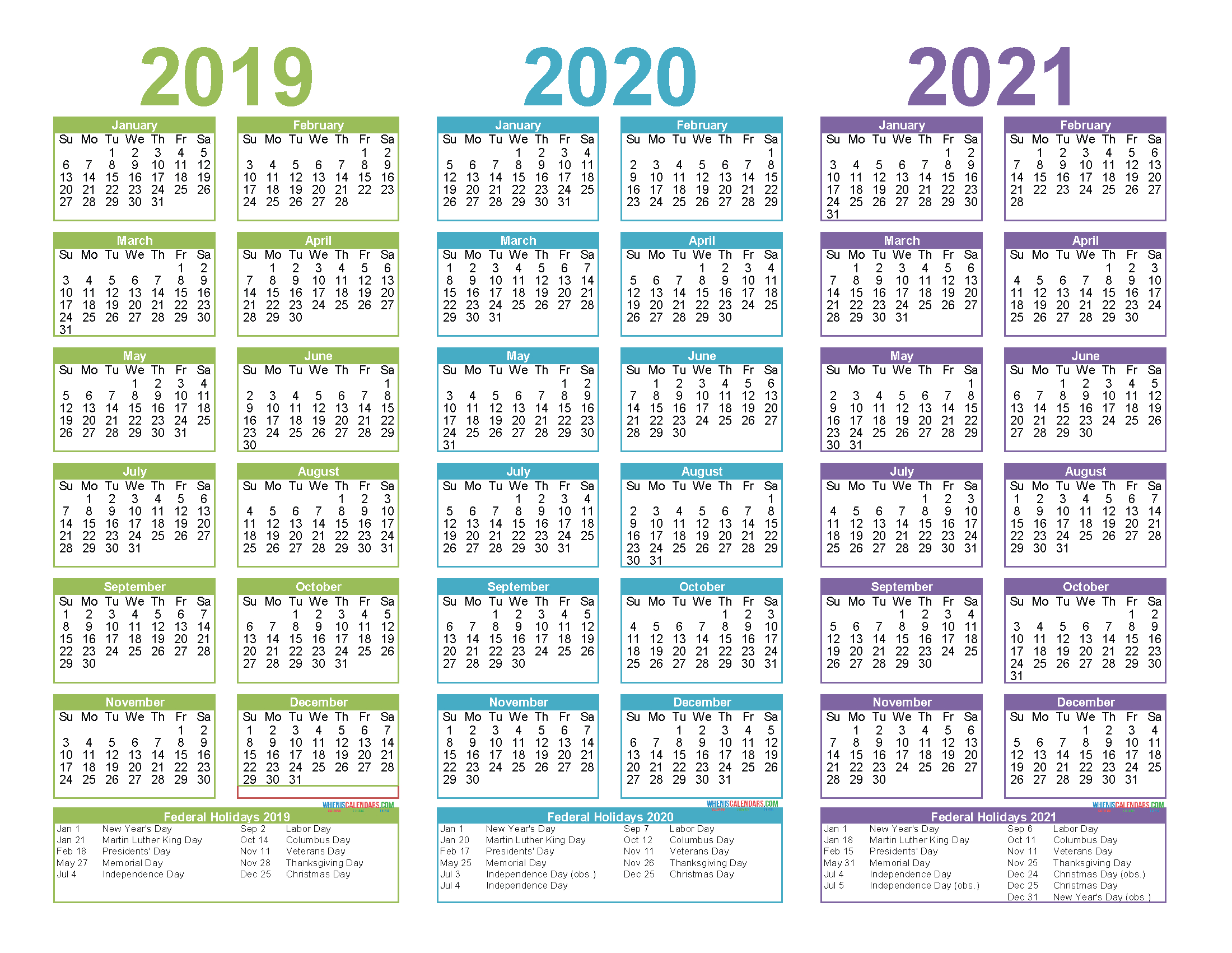 2019 To 2021 3 Year Calendar Printable Free Pdf, Word, Image intended for 3 Month Printable Calendar 2021