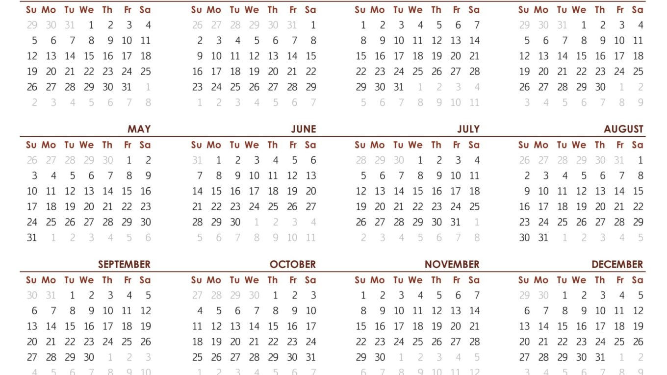 2020 Calendar  Beta Calendars with regard to Printable Calendars By Beta Calendars