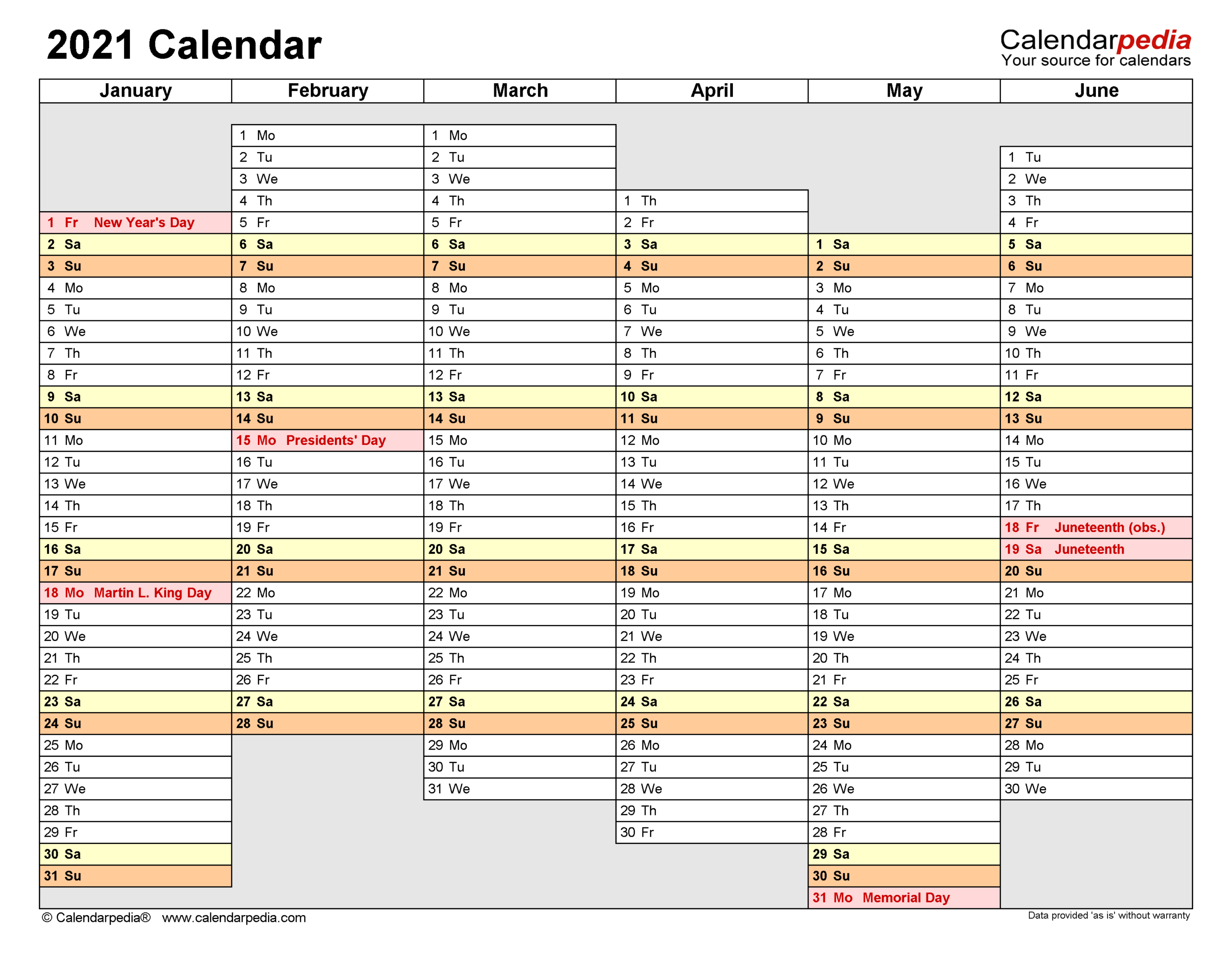 2021 Calendar  Free Printable Excel Templates  Calendarpedia within 2021 Calendar In Excel Free