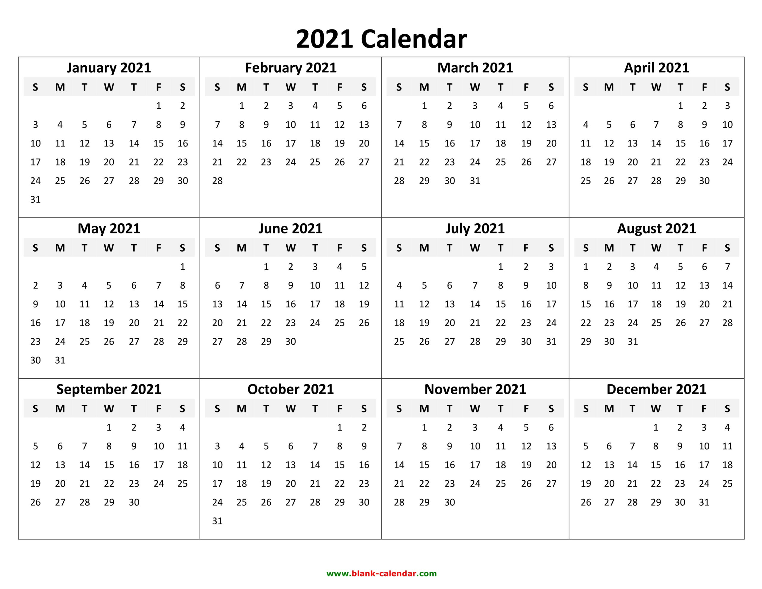 2021 Calendar Pdf 3 Year Calendar Full Page | Free for 3 Month Calendar 2021