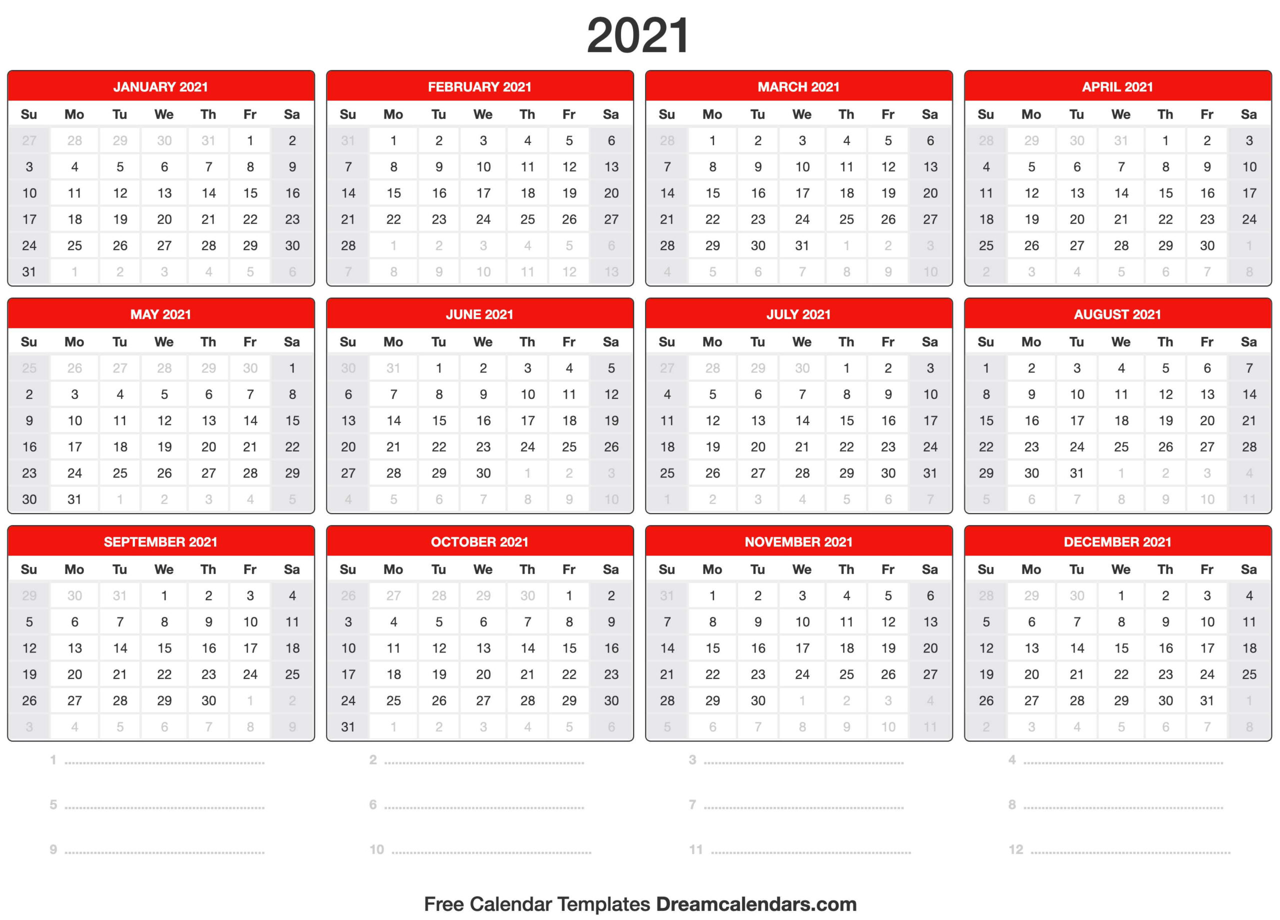 2021 Calendar pertaining to Calendarpedia 2021 Printable Free Us Calendar Landscape