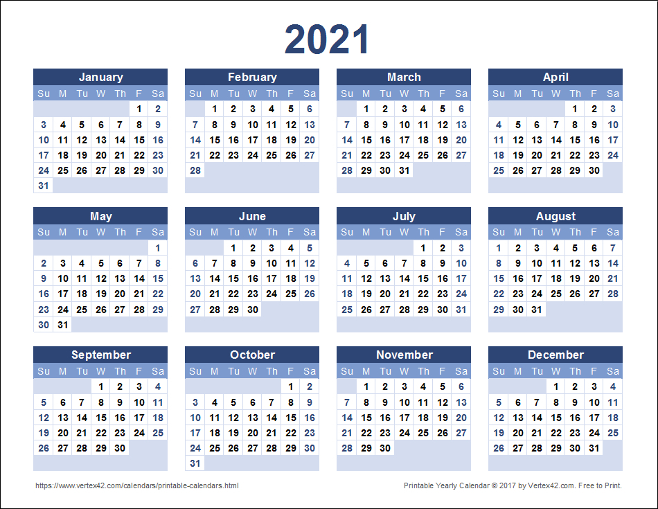 2021 Calendar Printable intended for 2021 Monthly Calendar Printable Pdf