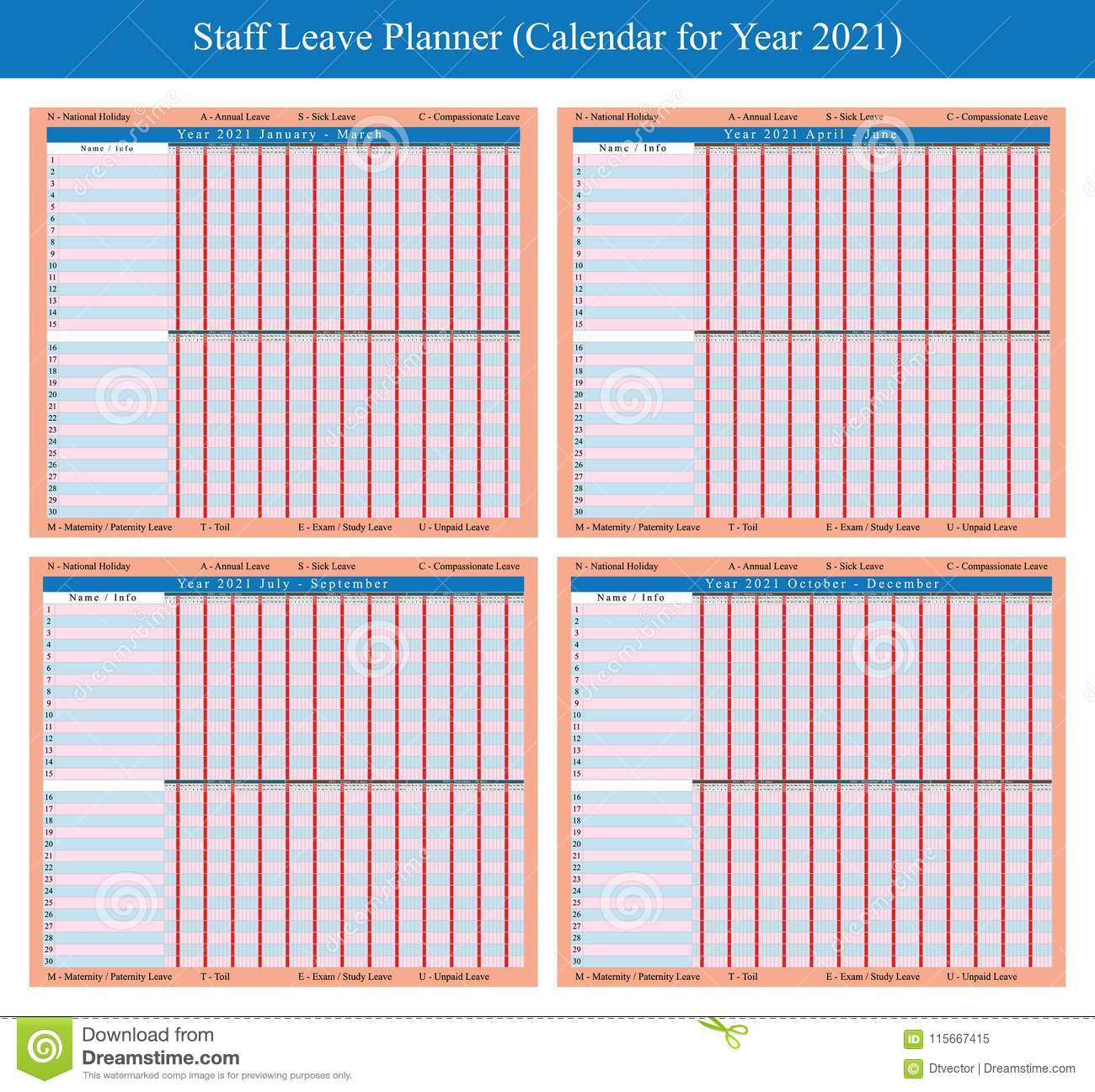 2021 Employee Vacation Tracker Template | Example Calendar inside Google Calendar Vacation Tracking