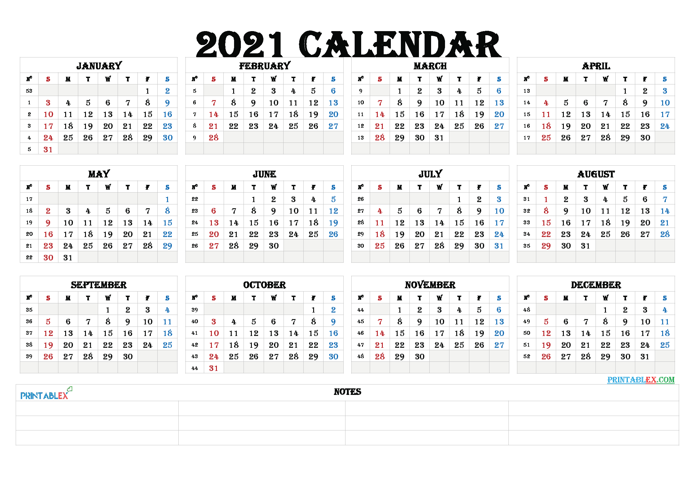 2021 Yearly Calendar Printable Word : 2021 Editable Yearly inside 2021 Calendar In Excel Free