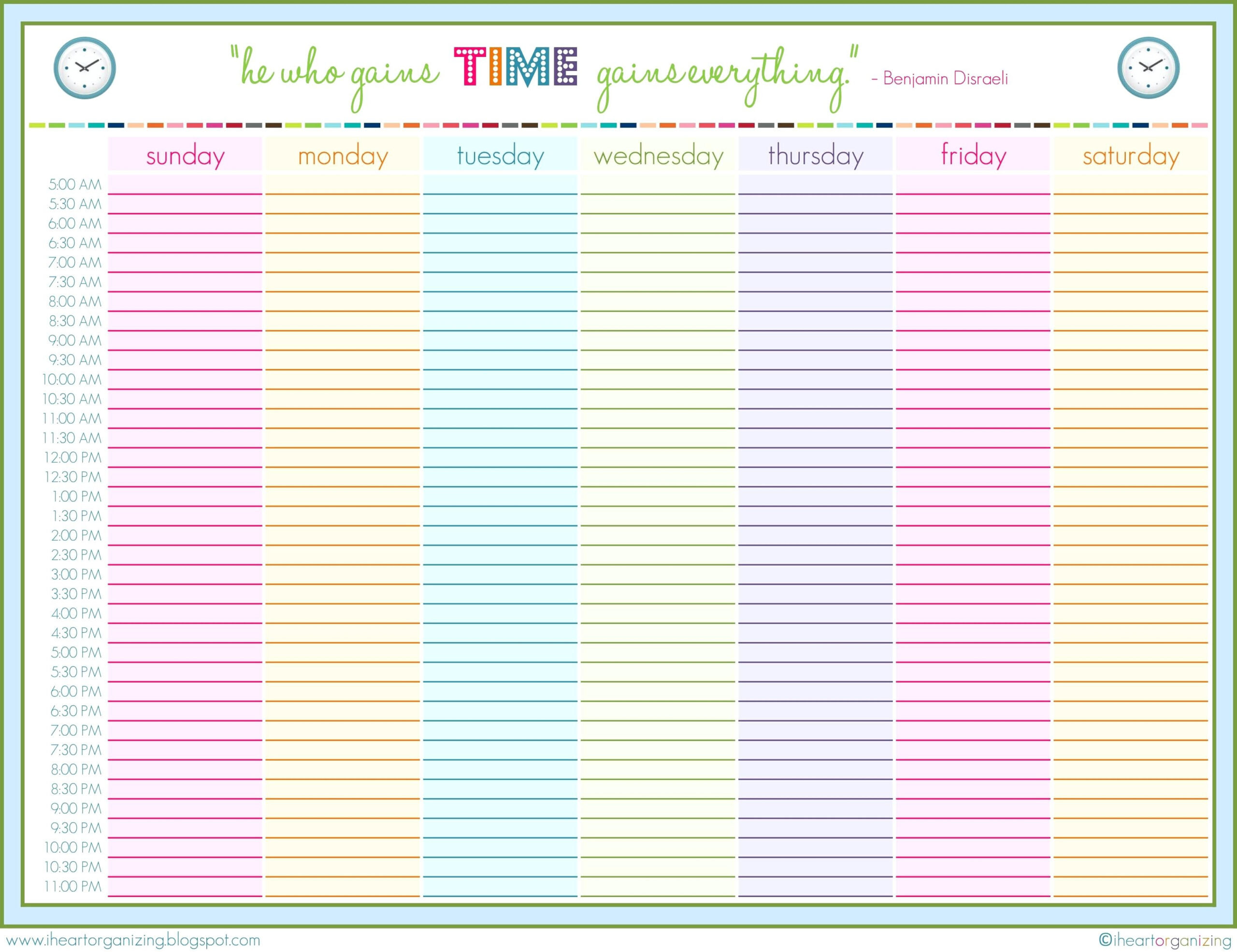 24 Hour Schedule Printable | Shop Fresh regarding Blank Schedule With Hourly Counter