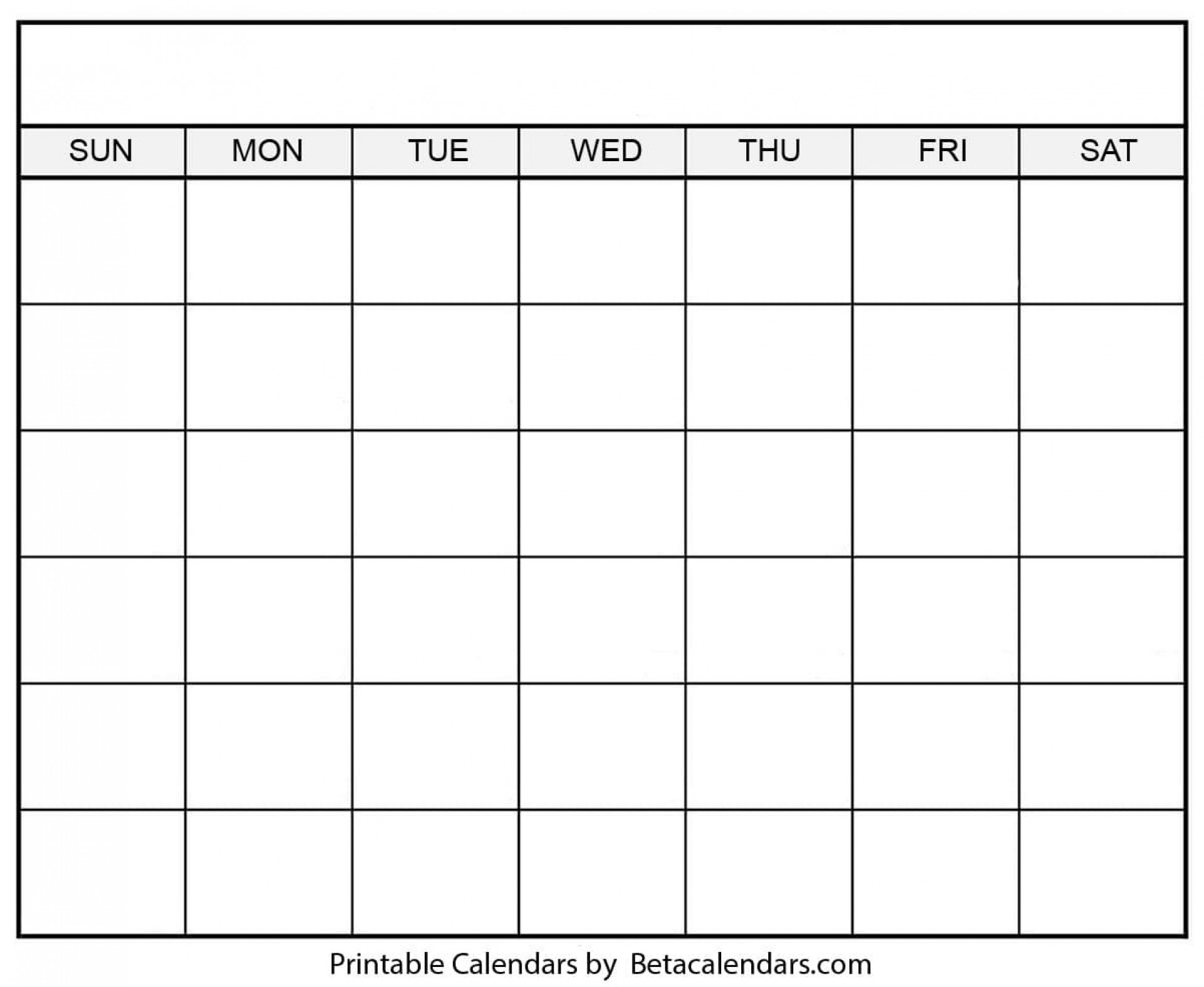 30 Day Blank Printable :Free Calendar Template within Thirty Day Calendar