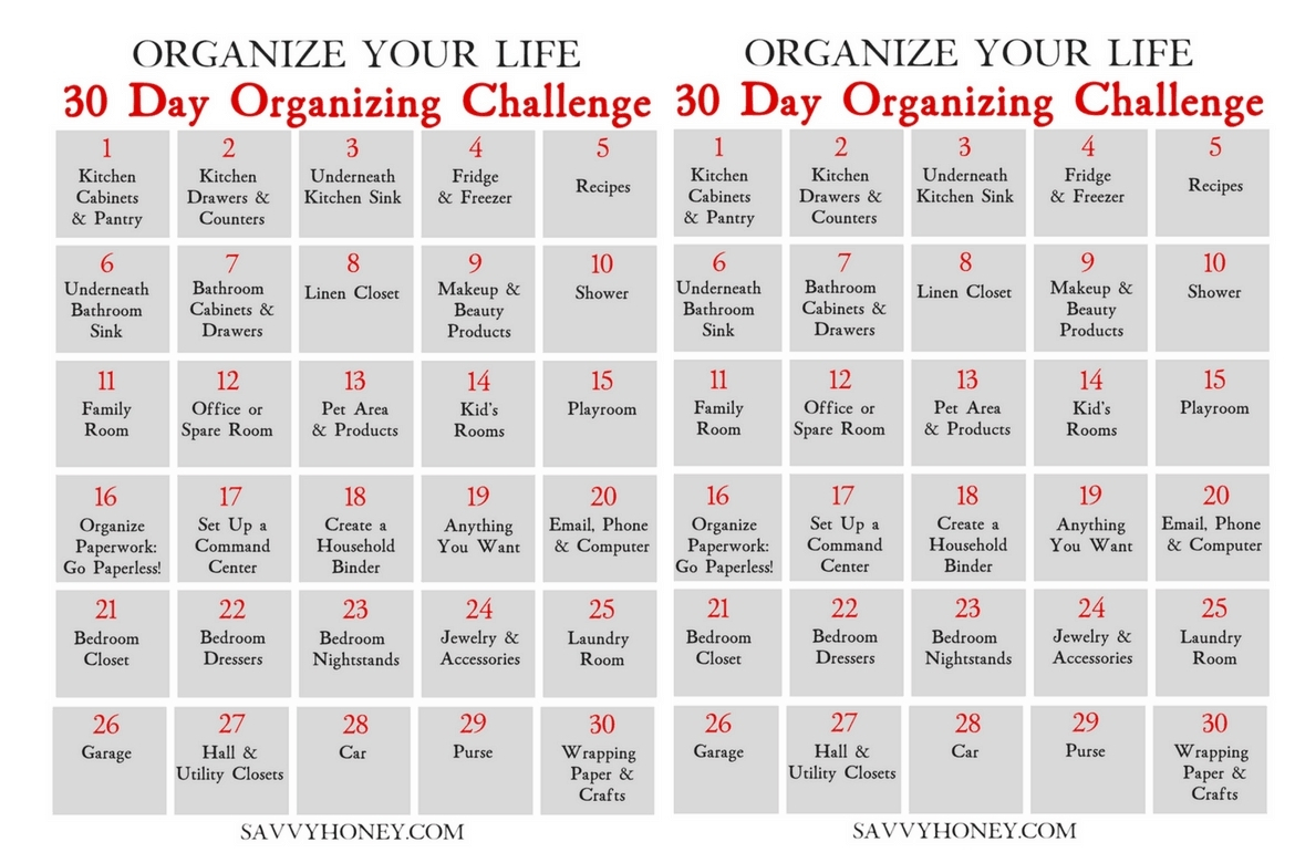 30 Day Declutter Challenge Calendar  Calendar Inspiration with regard to Thirty Day Calendar