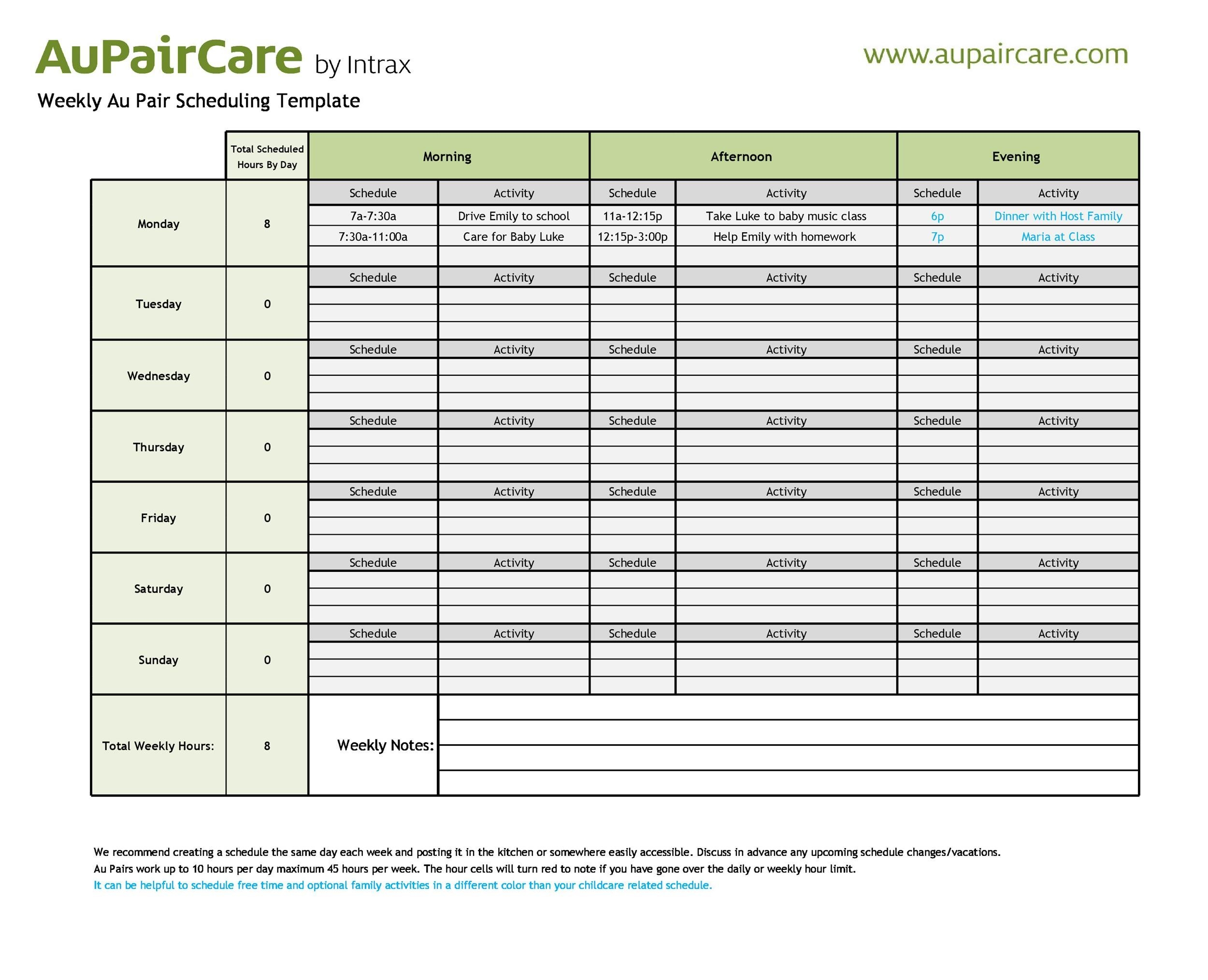 43 Effective Hourly Schedule Templates (Excel &amp; Ms Word) ᐅ for Hourly Calendar Template