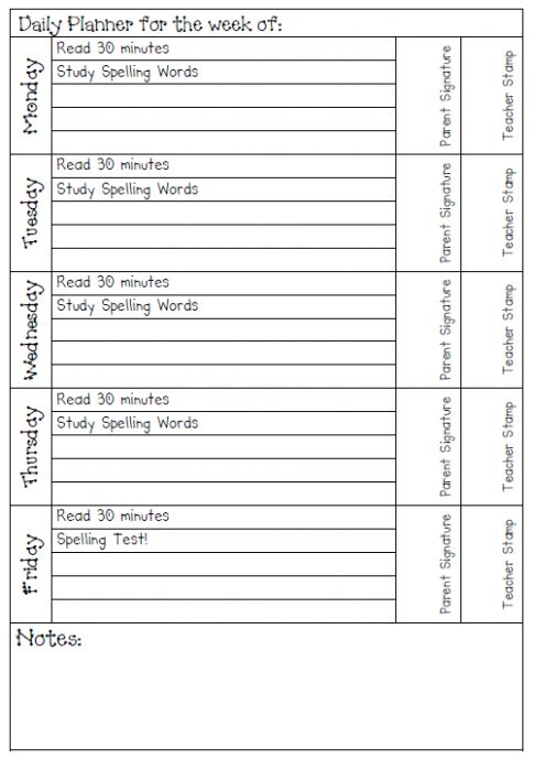 5 Day Weekly Calendar Template Five Simple (But Important within 5 Day Week Planner Template