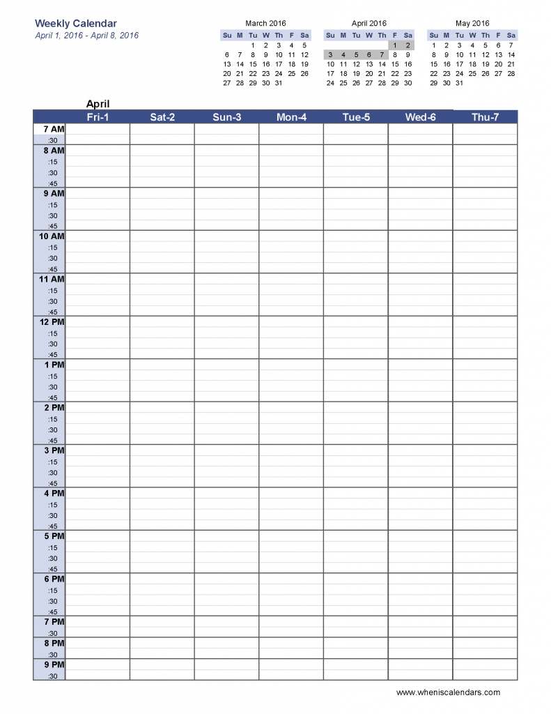 6 Week Blank Schedule Template Weekly Calendar Template in Blank 5 Week Calendar