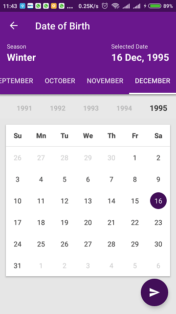 Android Custom Calendar : Date Picker Or Multiple Date for Php Mysql Calendar Date Picker