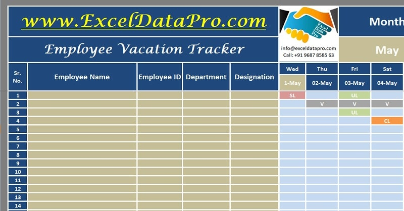 Annual Leave Staff Template Record  Holiday Tracking In with regard to Google Calendar Vacation Tracking