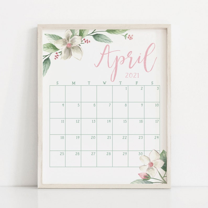 April 2021 Calendar Printable Monthly Journal Page April intended for Sabong Calendar Guide 2021
