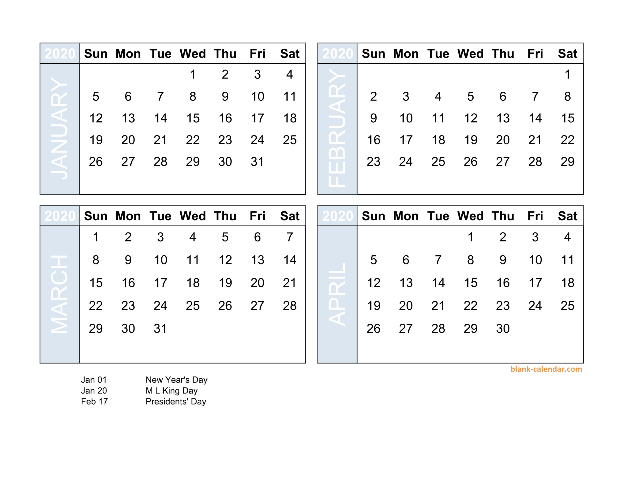 April 4 2020 Calendar | Calendar Printables Free Templates regarding Free Printable Calendars-Yearly-Denoting Weeks Within Month