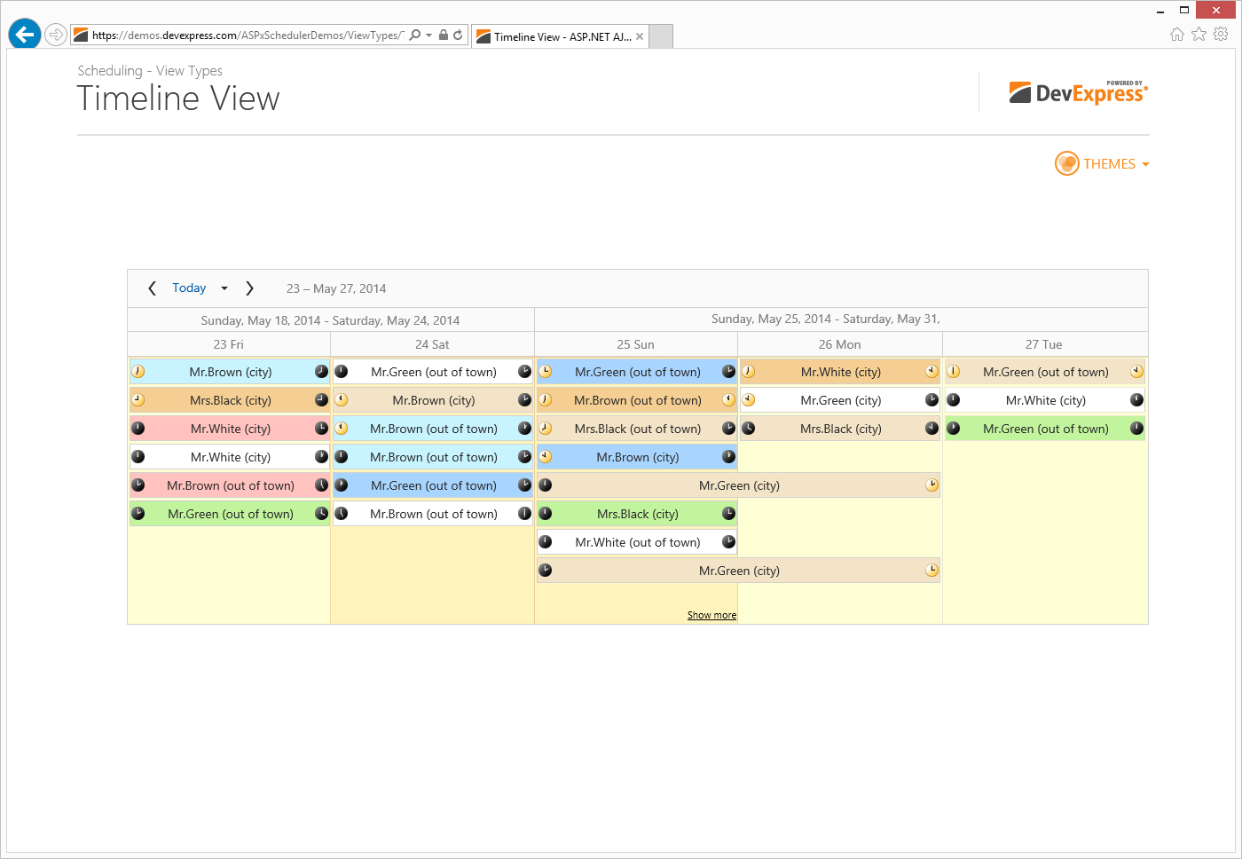 Asp Scheduler  Web Forms And Mvc | Devexpress for Asp.net Mvc Multi Calendar