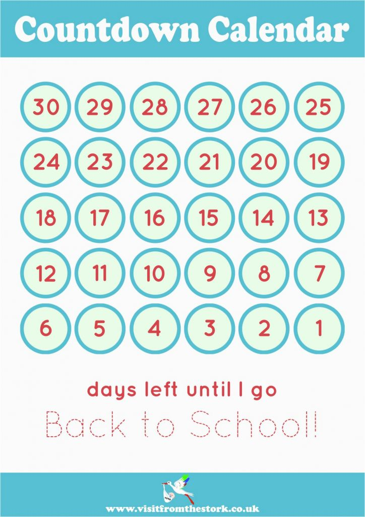 Baby Countdown Calendar Printable  Calendar Templates within 6 Week Countdown Calendar