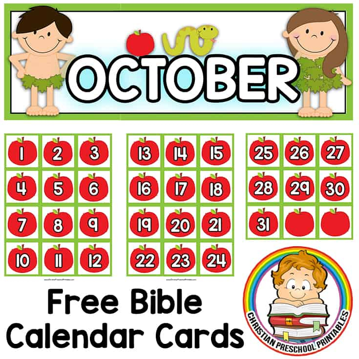 Bible Calendar Printables  Christian Preschool Printables pertaining to Printable Calendar Numbers For Preschool