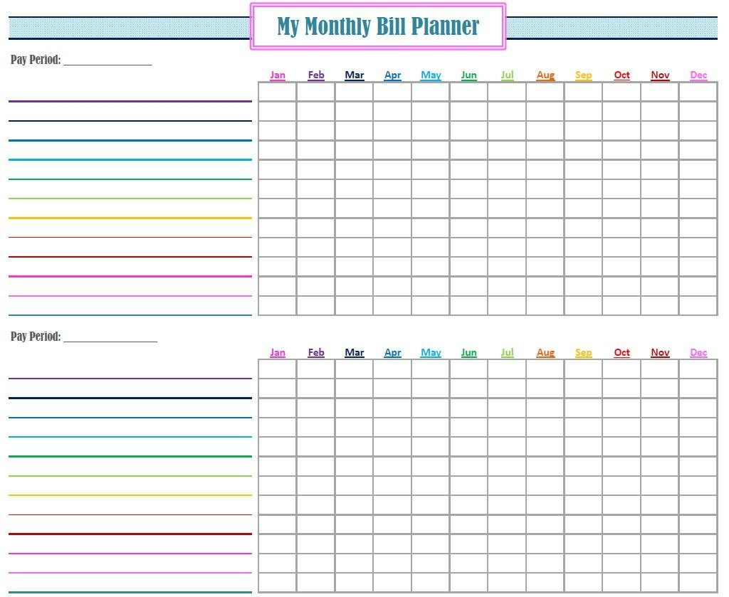 Bill Paying Calendar Template | Calendar Template Printable for Bill Calendar Printable