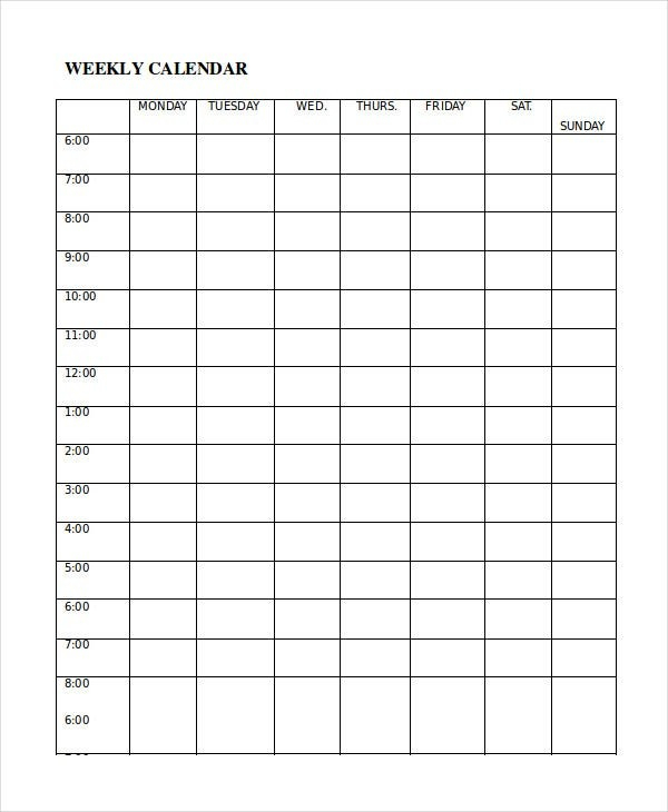 Blank Calendar Template One Week 1 Precautions You Must in One Week Calendar Template
