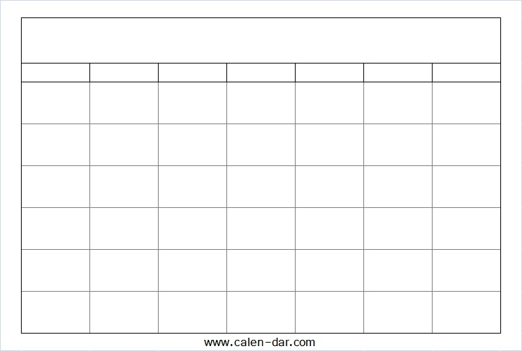 Blank Calendar Template Printable | Monthly Planner Format throughout Blank Fill In Calendar