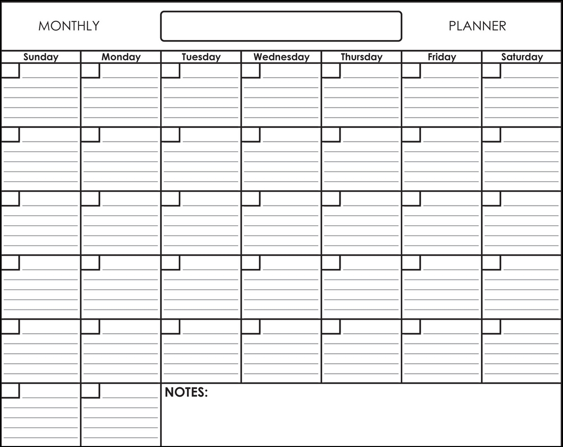 Blank Monthly Calendar Printable With Lines | Calendar within Monthly Calendar Template With Lines