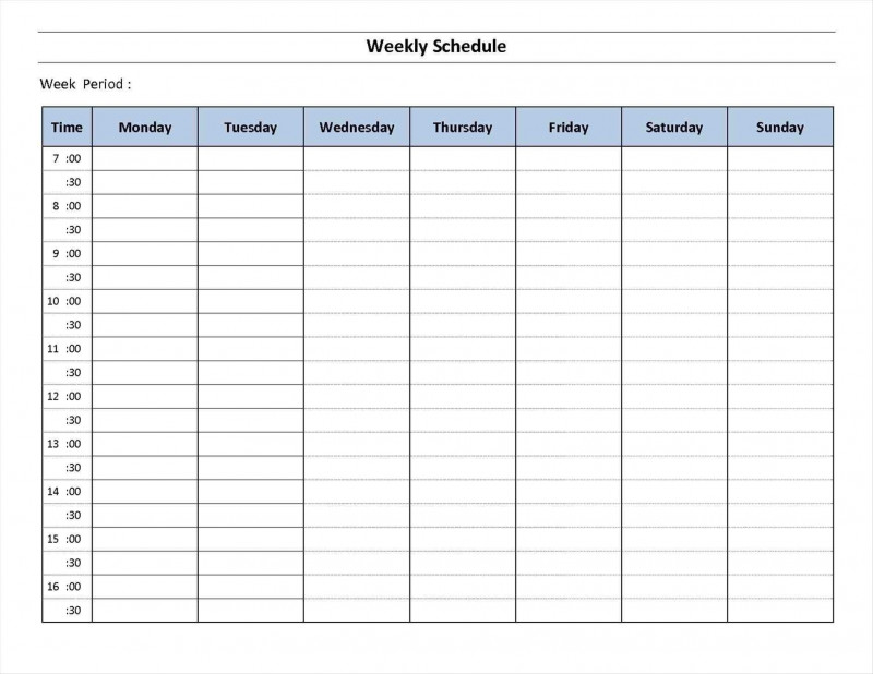 Blank Revision Timetable Template Awesome 7 Day Week in Blank Two Week Calendar