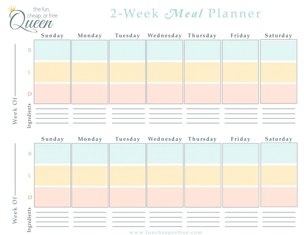 Blank Two Week Schedule Template  Calendar Inspiration Design pertaining to Two Week Calendar Template