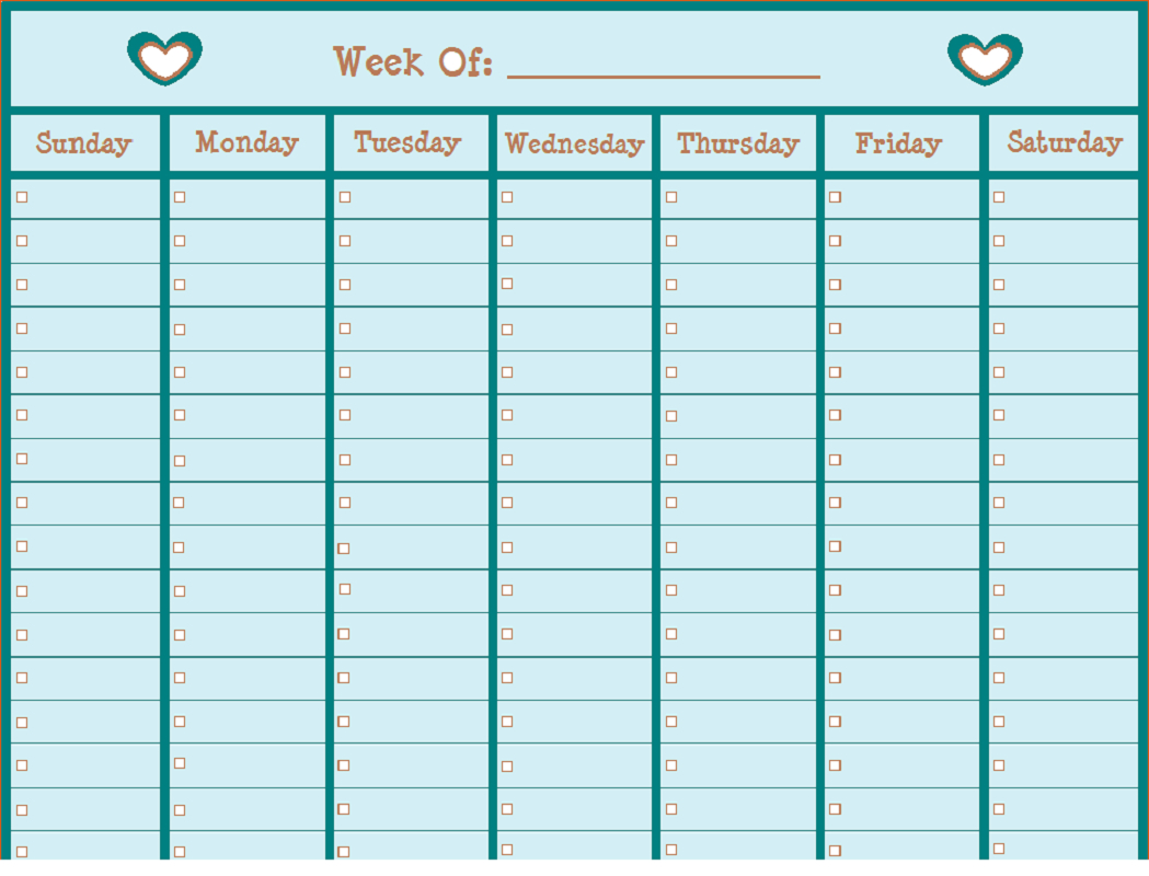 Blank Weekly Calendar For Usage | Educative Printable inside Printable Weekly Calendar With Times