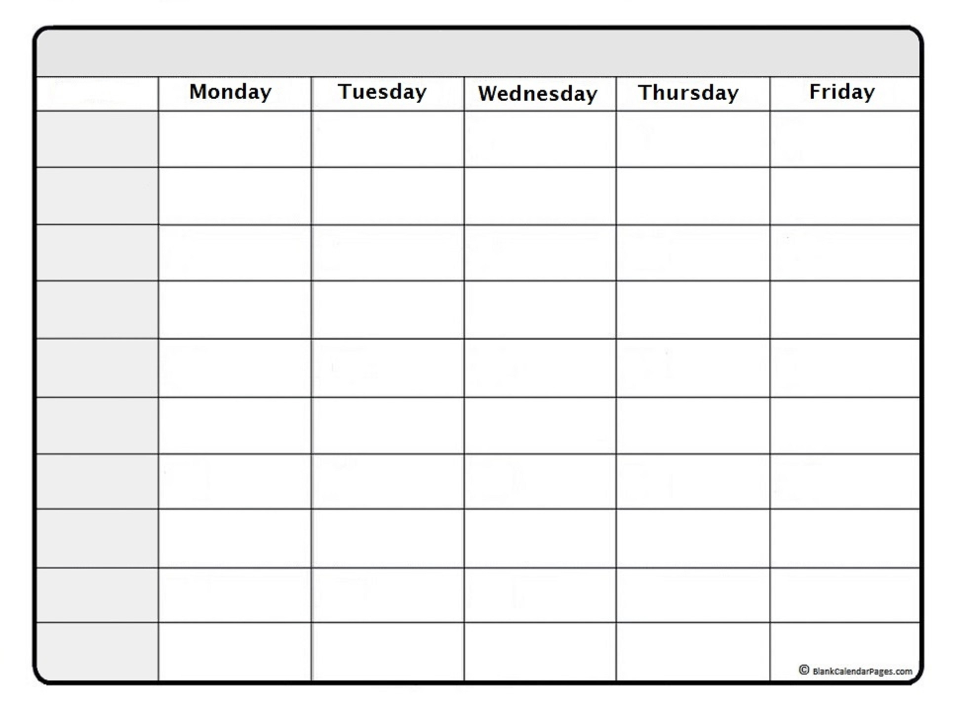 Blank Weekly Calendar To Fill In  Calendar Inspiration Design with Blank Fill In Calendar