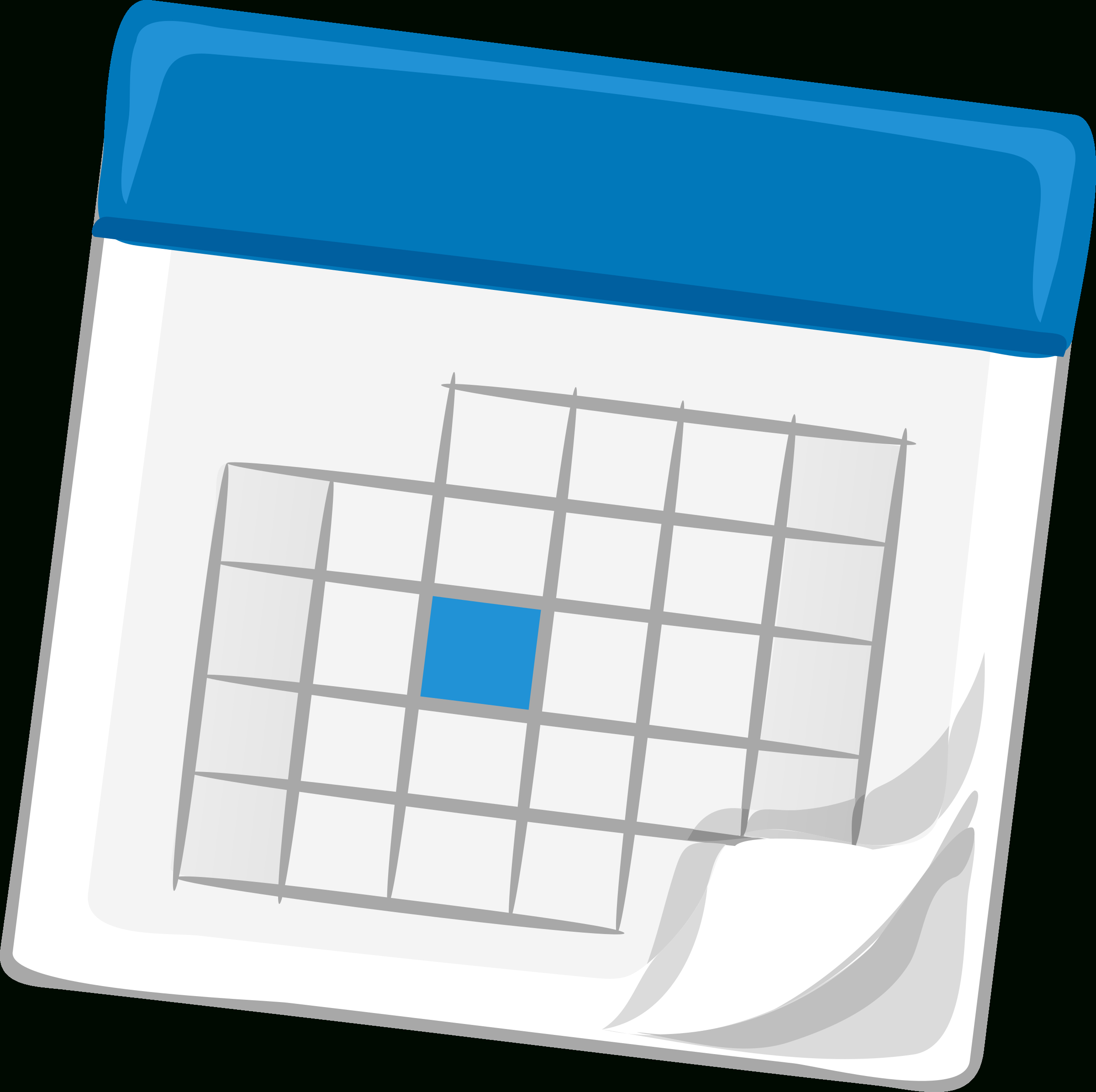 Bluecalendarvectorclipart  Arlington Community with regard to Calendar Icon Transparent Background